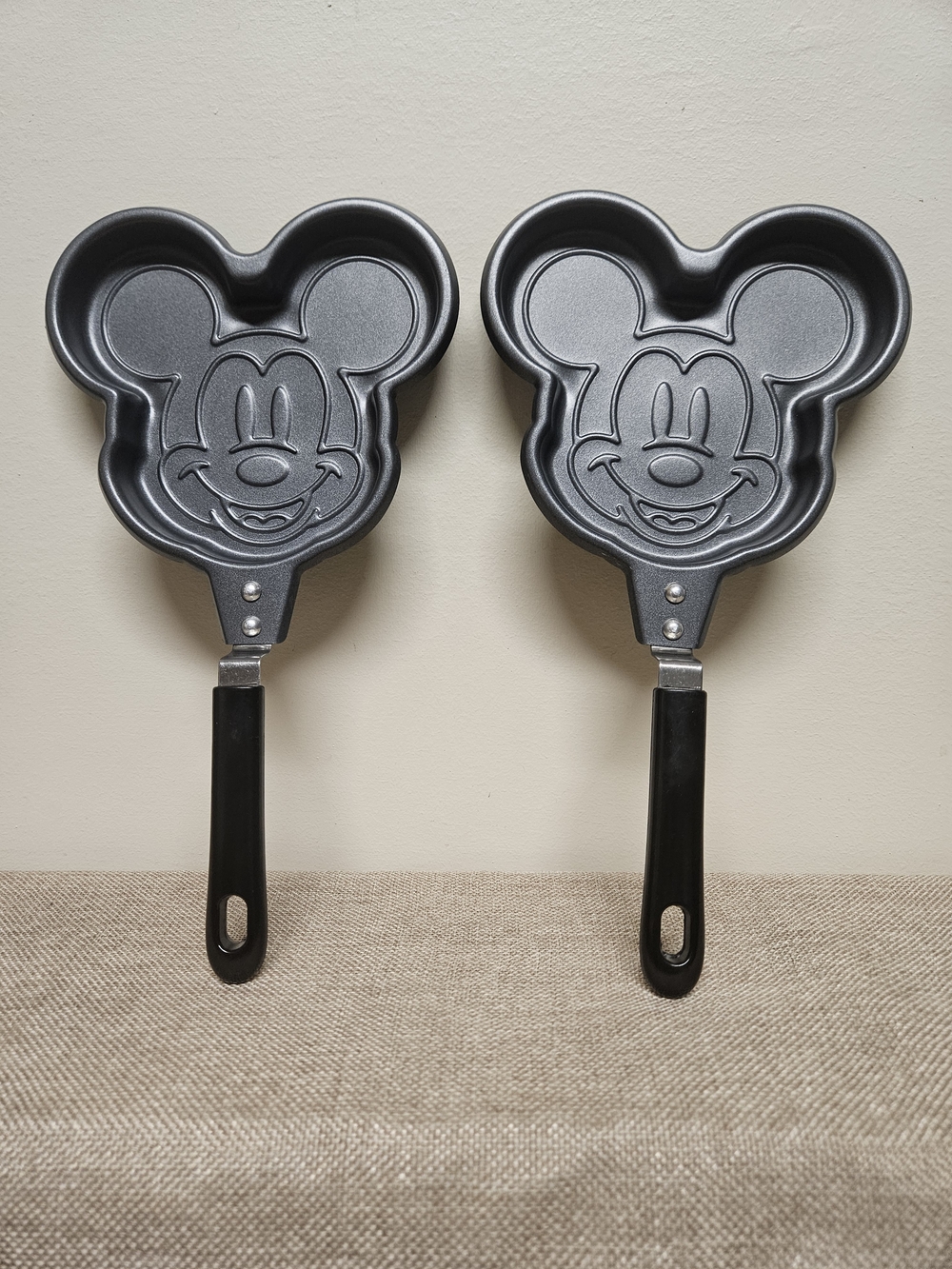 Disney Black Mickey-Shaped Nonstick Breakfast Pans (Set of 2)